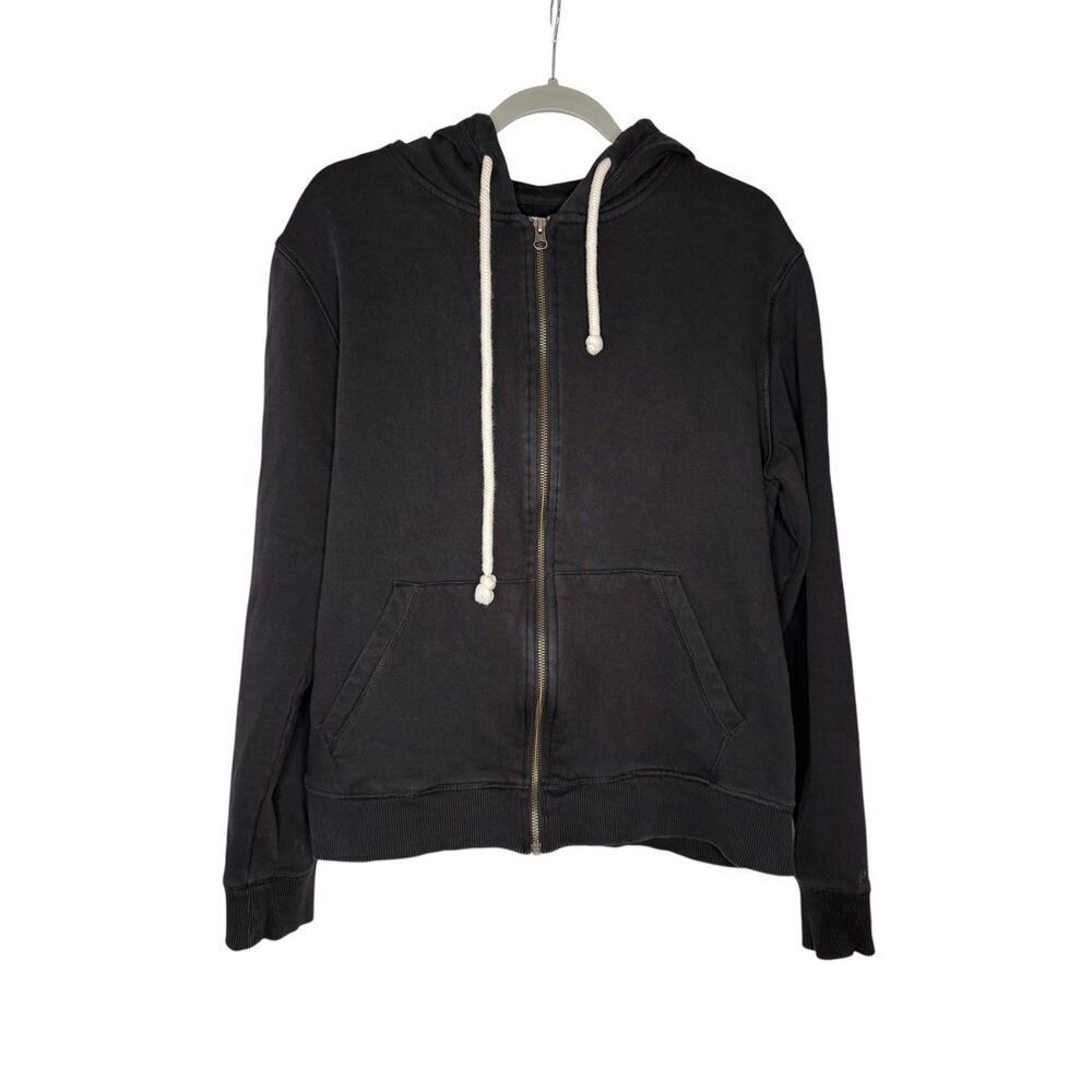 PACT Organic Cotton Black Full Zip Hoodie Size Medium